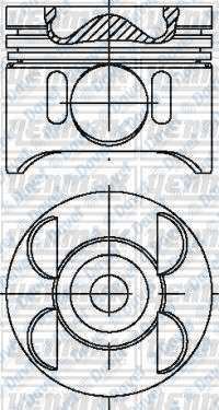 FM 87-72565 0501A Piston+Segman  Sprt.309,311,315,318.Cdi - Vito.Cdi -Viano.Cdi